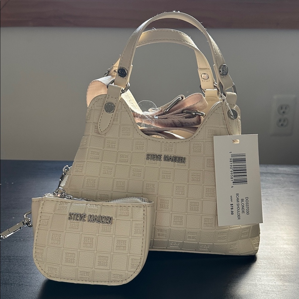 Steve Madden Cream Mini Bag Set